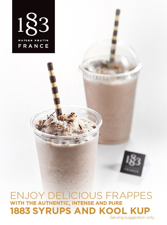 1883 Table Card Enjoy Delicious Frappes 